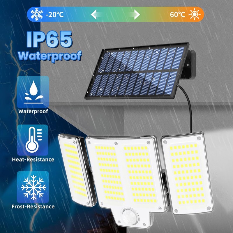 280 LED Solar Street Light Motion Sensor Outdoor Garden Wall Security Flood Lamp gallery