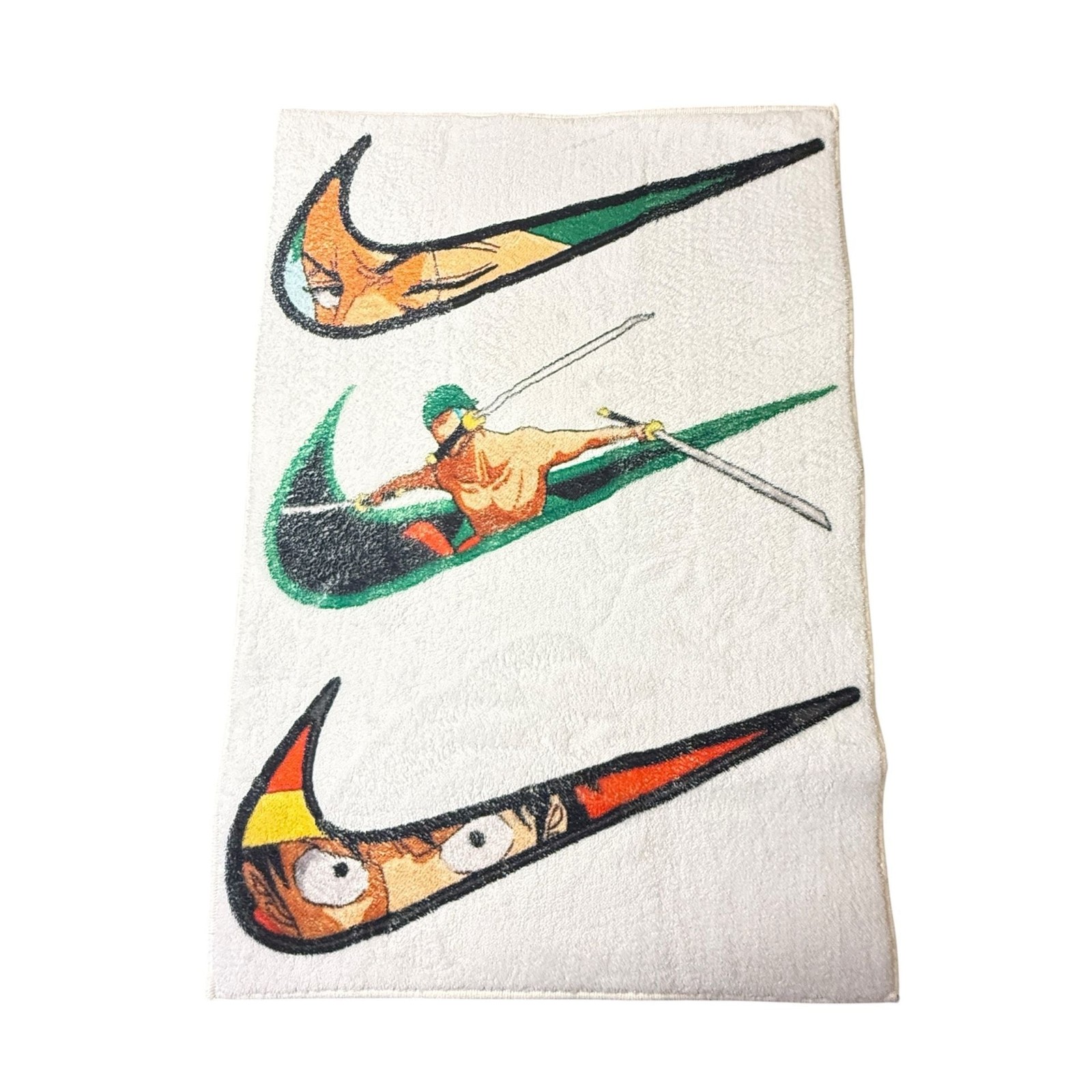 Custom One Piece Anime Inspired Nike Swoosh Graphic Rug gallery