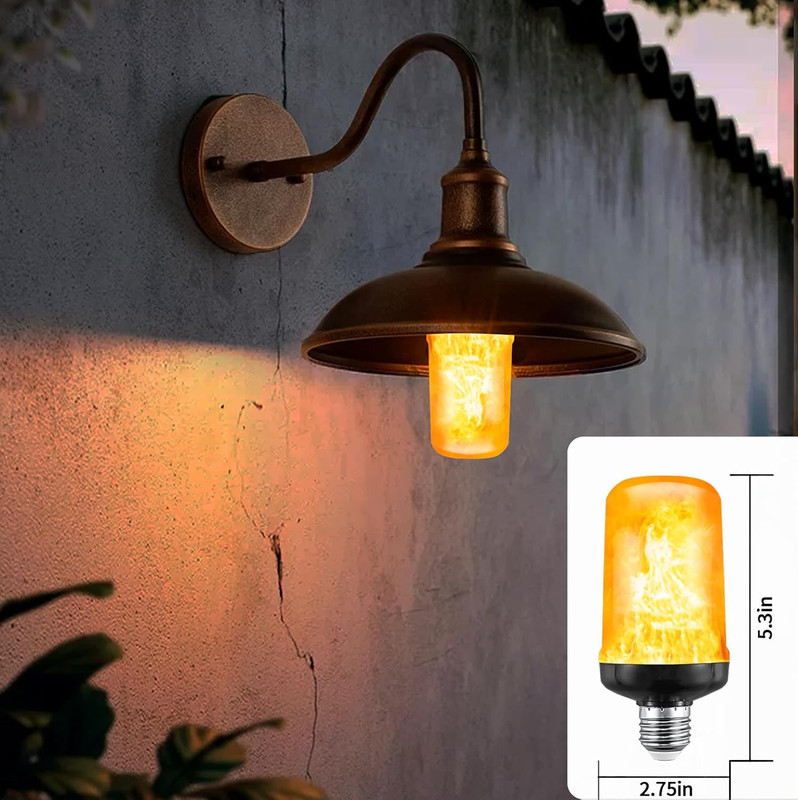 Flame Light Bulbs, Flickering Light Bulb with 4 Modes Upside down Effect, 5W E26 gallery
