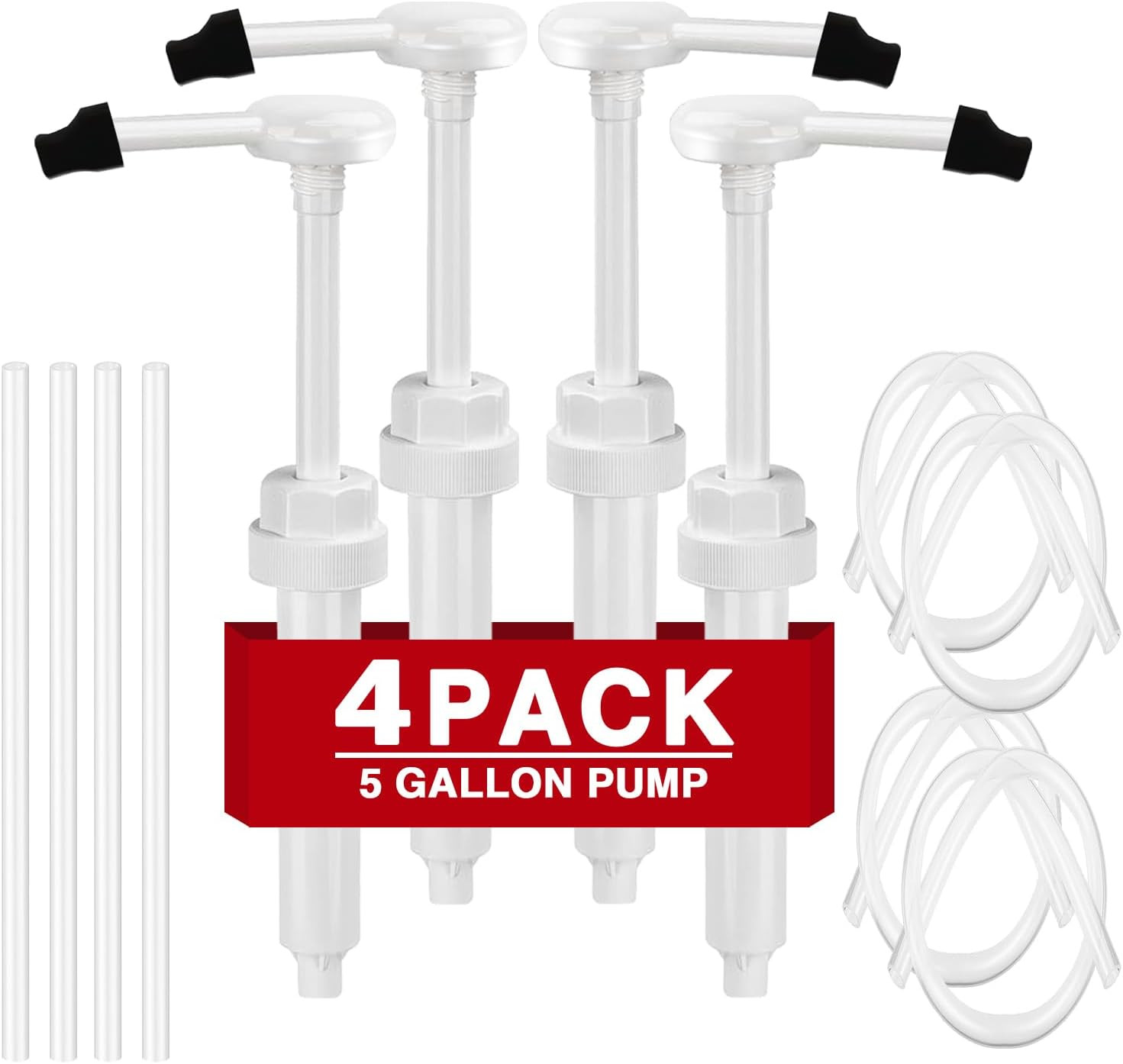 4 Pack 30Cc Pump for Large Gallon Bucket, 5 Gallon Pump Dispenser 38-400, Cap In gallery