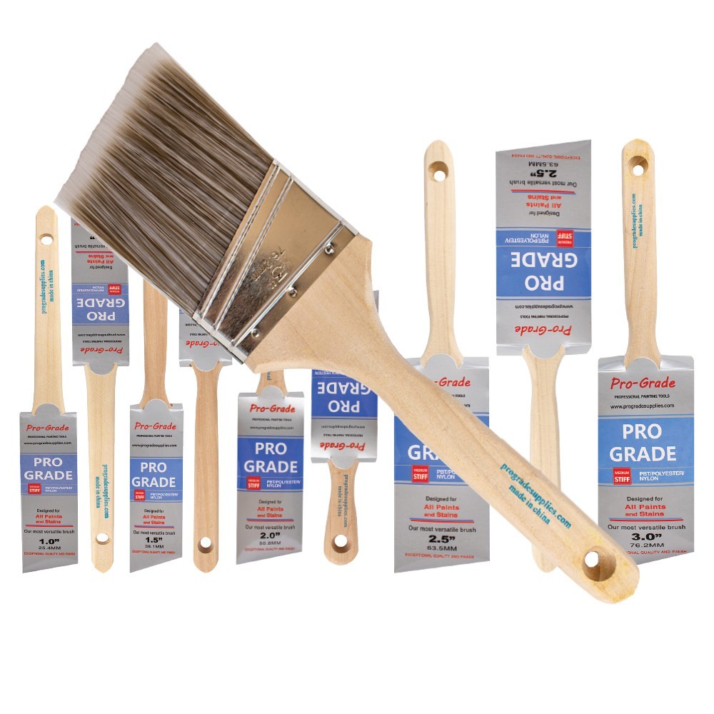 10 Pack Pro-Grade Premium Wall/Trim House Paint Brush Set gallery