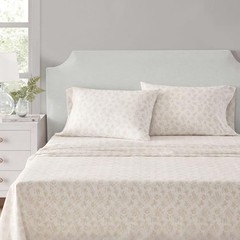 – Size Sheets Set, Crisp & Tailored Cooling Sheets w/a Queen Floral White