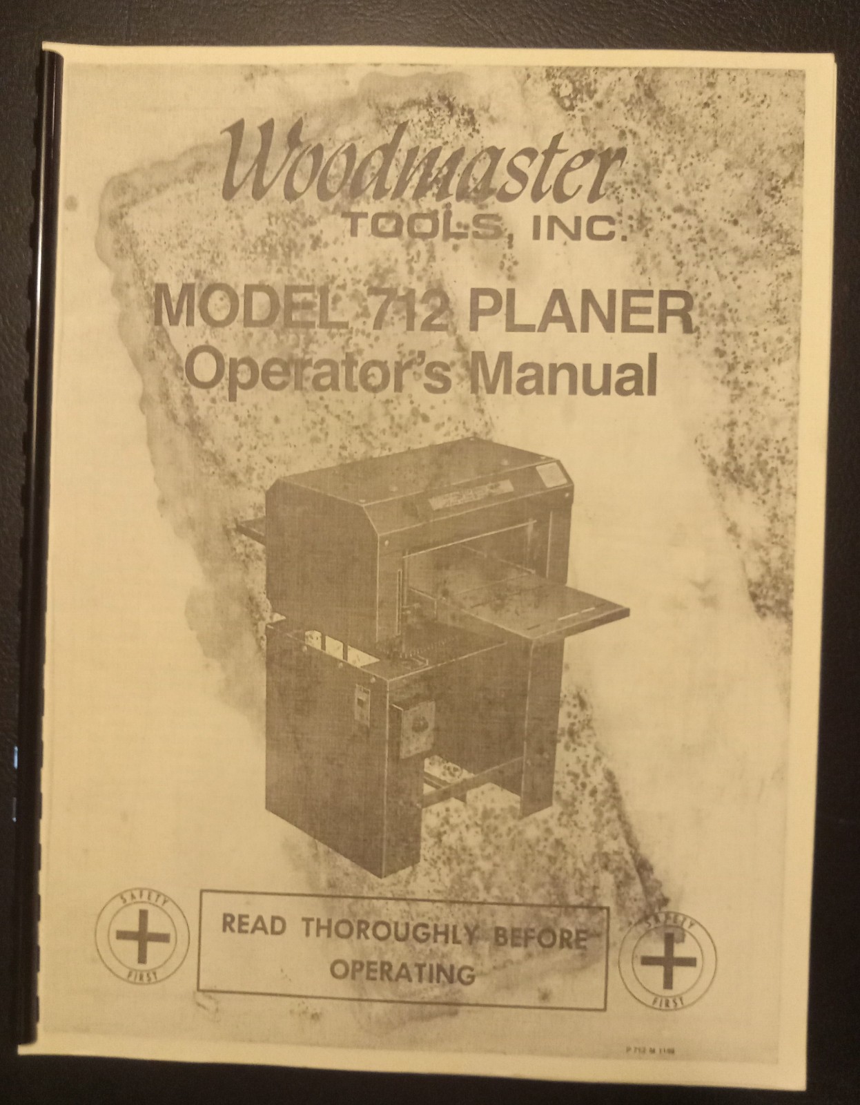 Woodmaster Tools - Model 712 Planer / Molder Operator Manual gallery