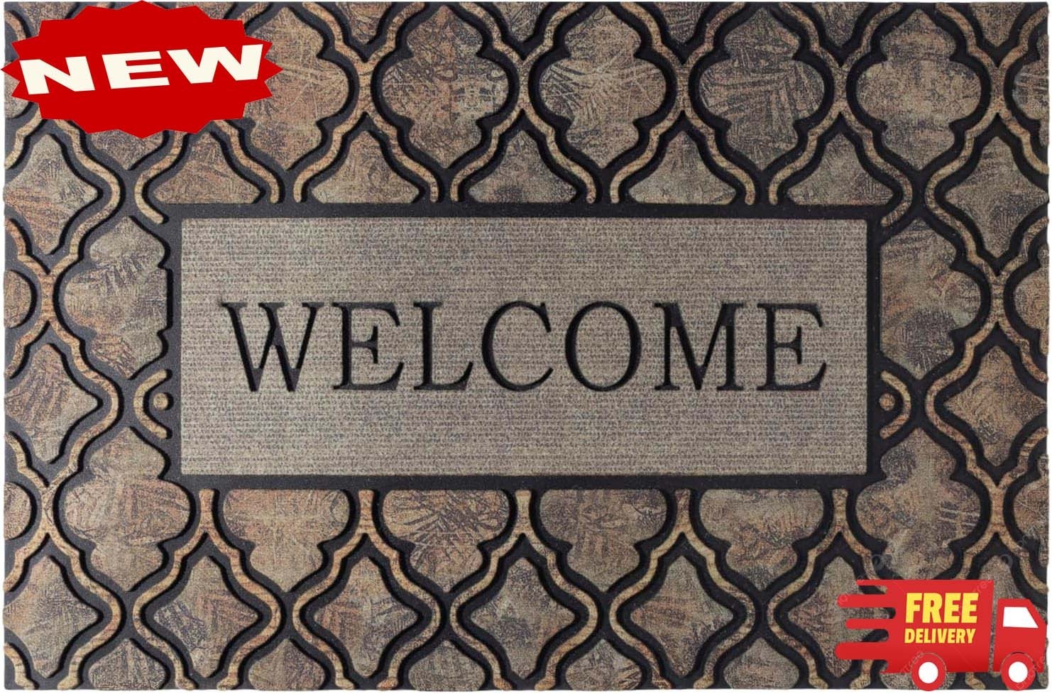 Felpudo de bienvenida exterior resistente de 61 x 91 cm (24 x 36 pulgadas), felp gallery