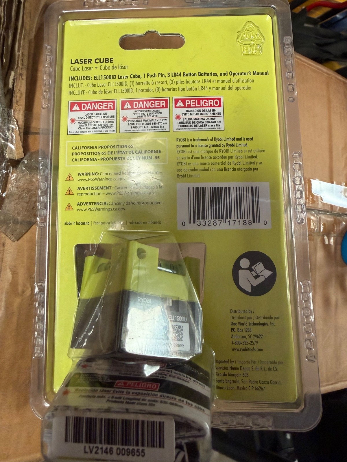Ryobi 10' Compact Laser Cube ELL1500 gallery