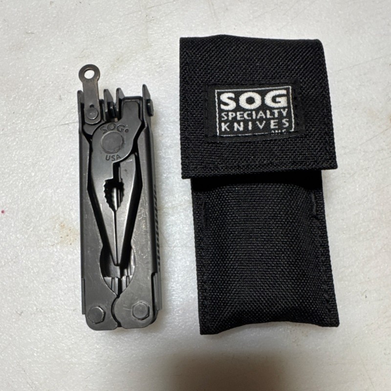 SOG Paratool Black Oxide Multi-Tool Pliers Folding, Nylon Sheath, Slightly Used! gallery