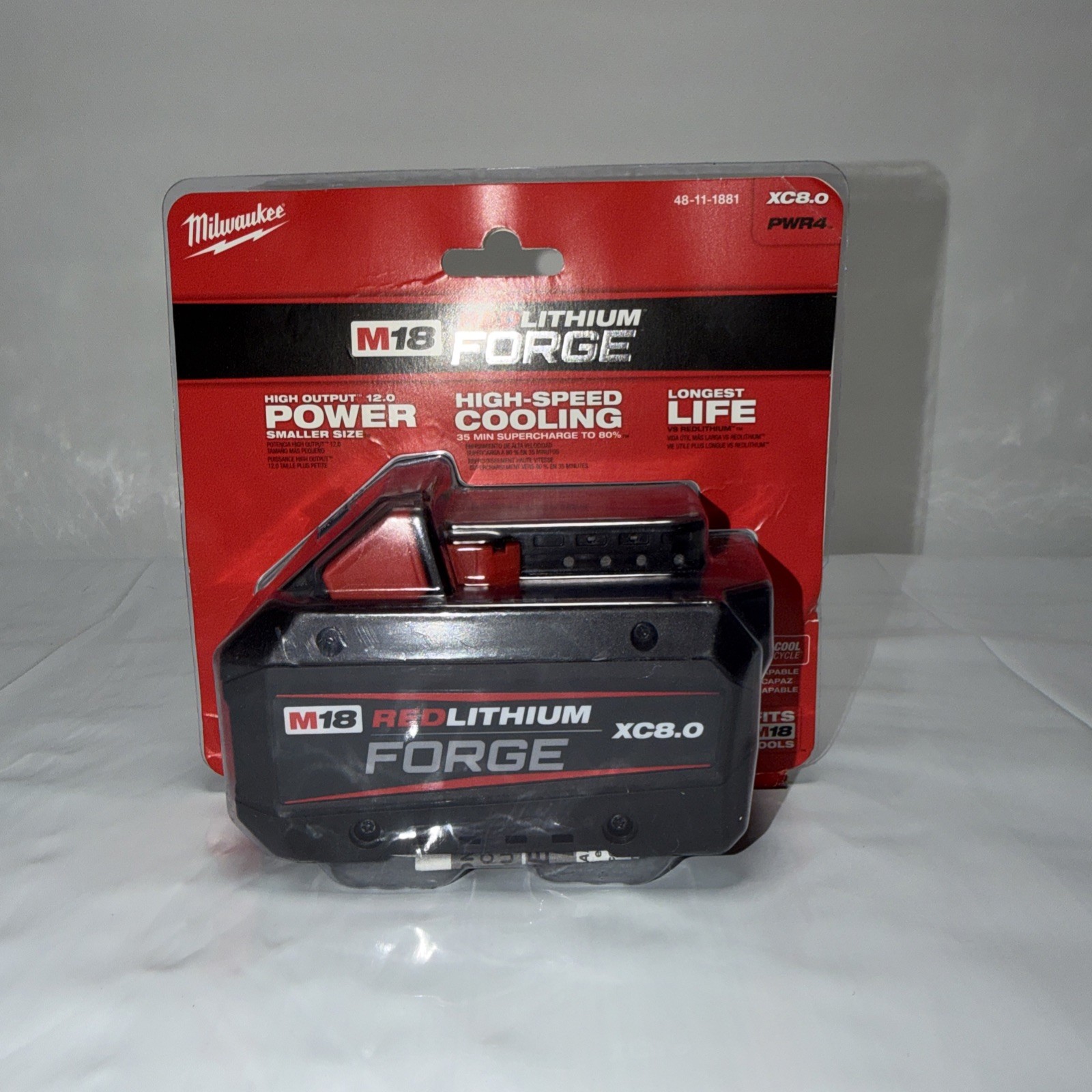 Milwaukee 48-11-1881 M18 REDLITHIUM FORGE XC8.0 Battery Pack gallery