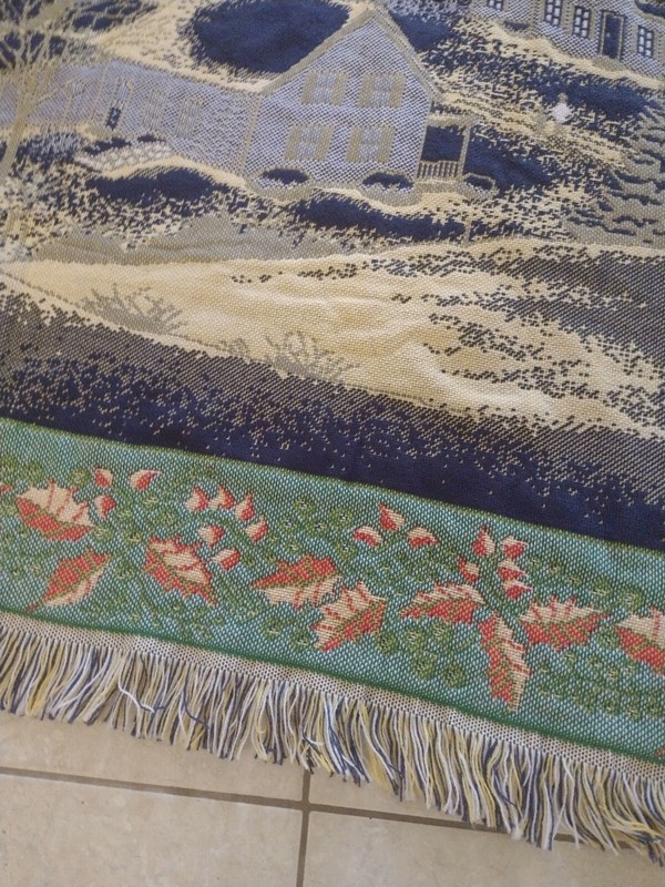 Mohawk Home Tapestry Throw Blanket Snow Christmas Afghan Tapestry Made In USA gallery