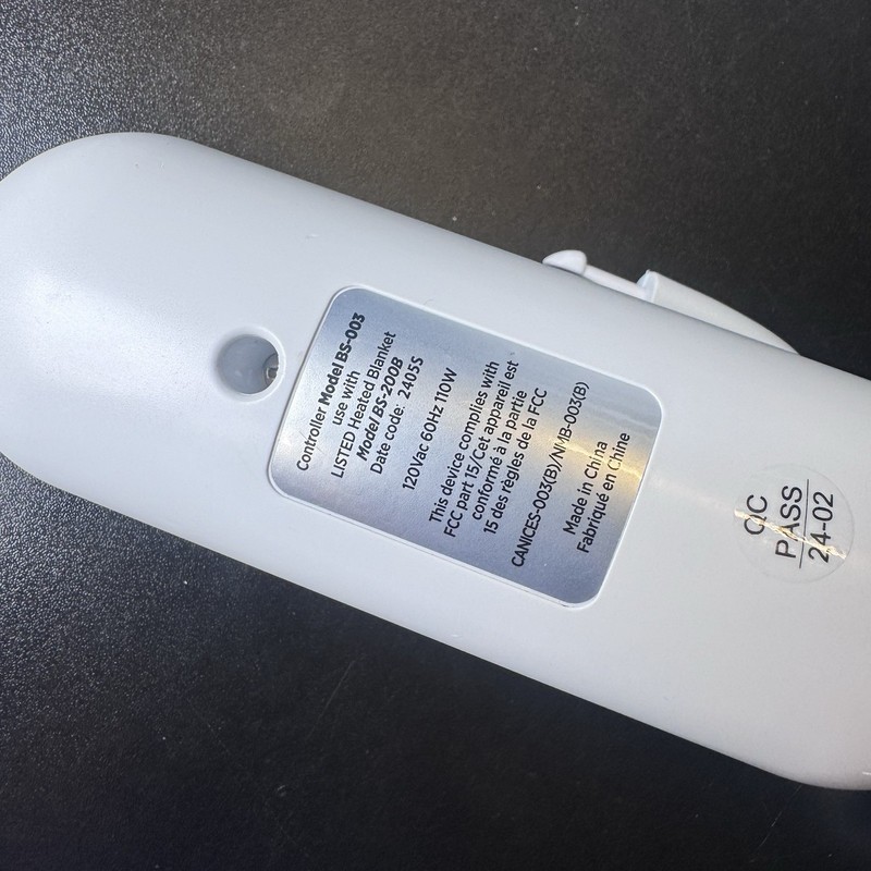Bedsure BS003 ELECTRIC BLANKET PAD REMOTE TEMPERATURE CONTROL gallery