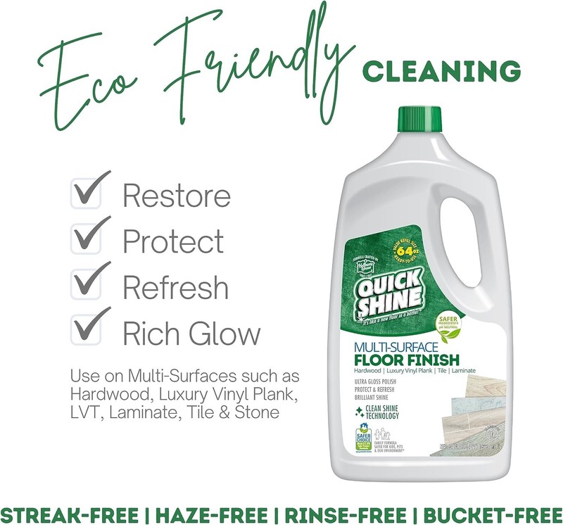 Quick Shine Multi Surface Floor Finish 64oz | Cleaner & Polish use on Hardwood gallery