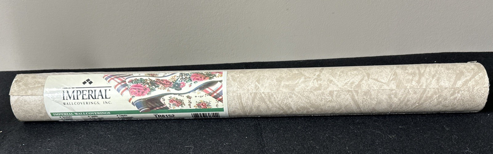 VINTAGE IMPERIAL WALLCOVERING ~PATTERN # TR8152~56.37 sq. ft~ VINYL ~SCRUBBABLE gallery