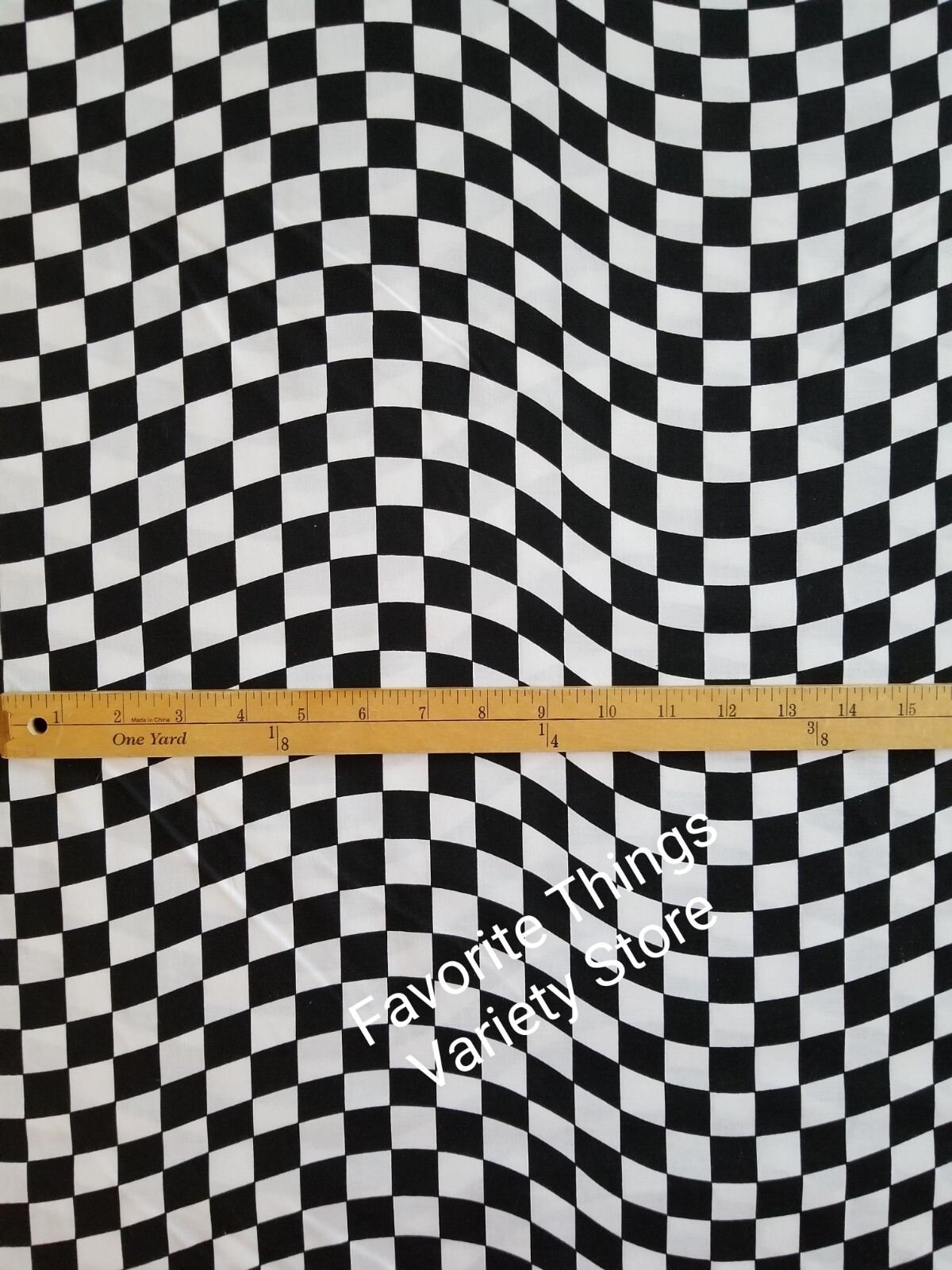 BTY Wavy Checkered Flag Nascar Racing Auto Sports New Cotton Fabric! gallery