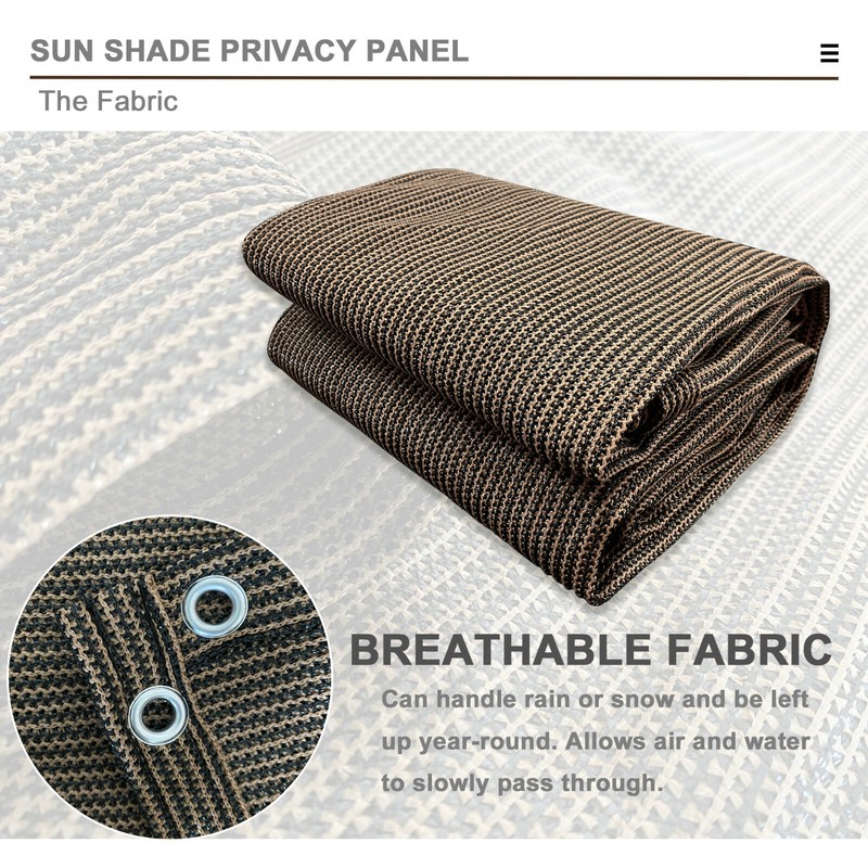 Pergola Side Panel Sun Shade Cover Privacy Screen 90% UV Block Mesh w/ Grommets gallery