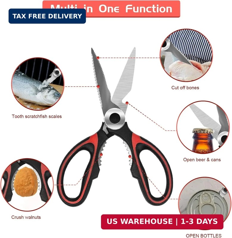 SZHLUX 2-Pack Kitchen Scissors Heavy Duty, Premium Sharp Kitchen Shears for Food gallery