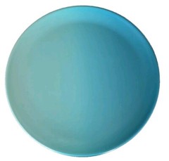 Four (4) Sun Squad ~ 10.5″ Dinner Plates ~ Melamine ~ Two Tone Teal