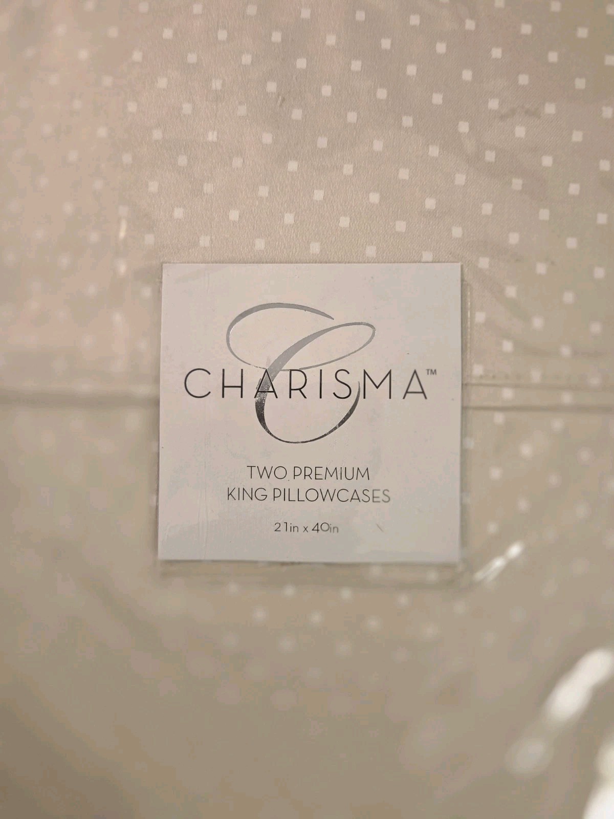 NEW! CHARISMA 100% COTTON SATEEN POLKA DOT KING Pillowcases Set/2 NIP gallery