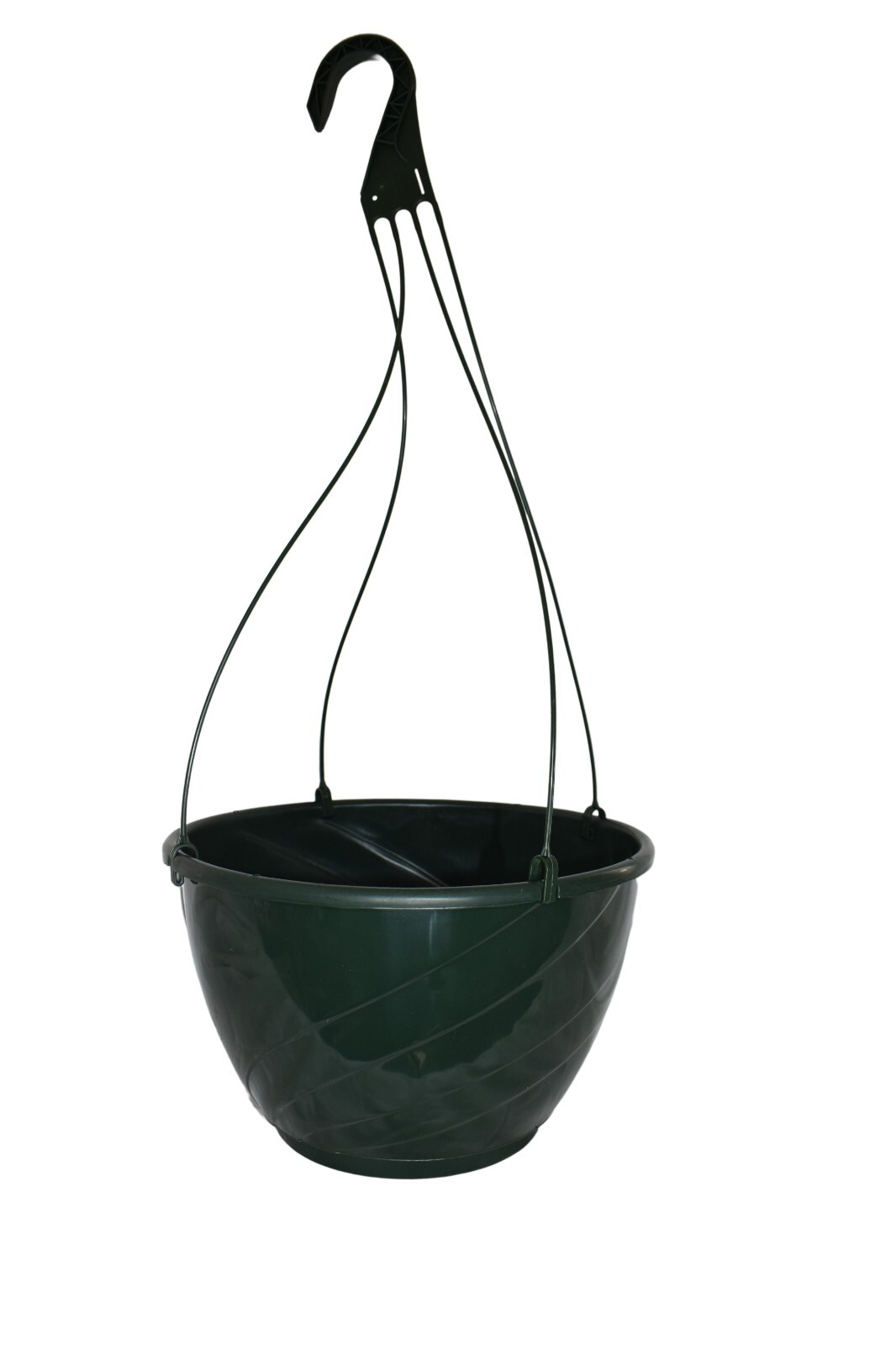 Large 12" Hanging Baskets - Deco Swirl Round Plastic Pots -Landmark - Choose Qty gallery