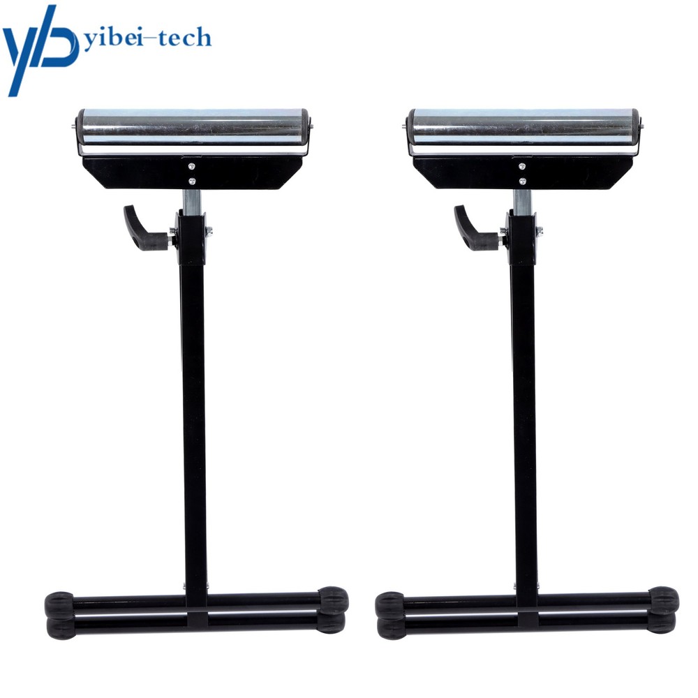 2 Pack 132 lbs Folding Height Adjustable Roller Stand 26-3/4" to 42-1/5"