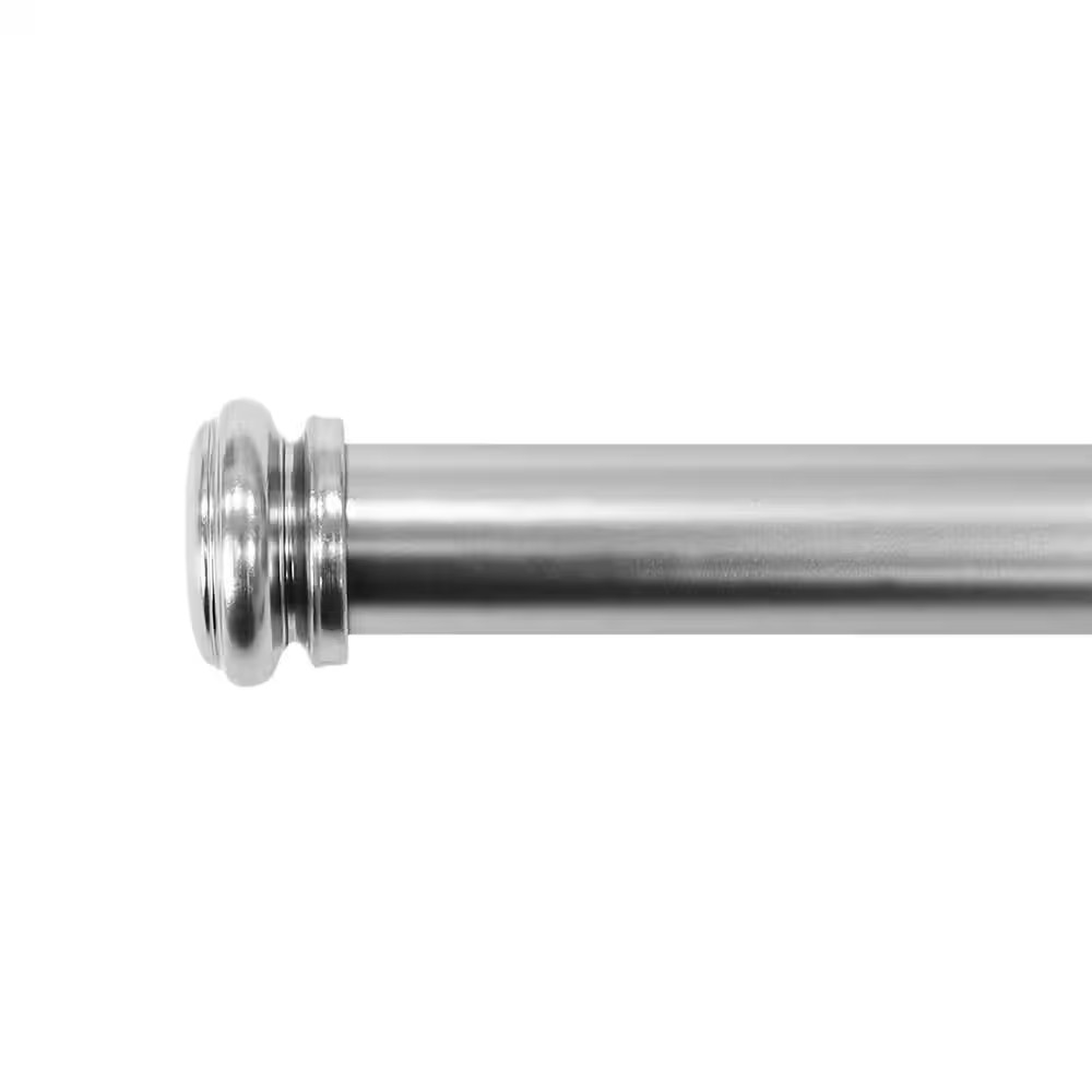 120 In. - 170 In. Adjustable Single Curtain Rod 1 In. Dia. in Brushed Nickel wit gallery