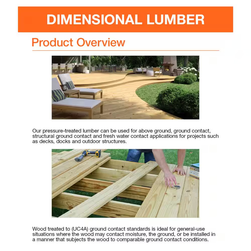 5-Step Ground Contact Pressure Treated Pine Stair Stringer gallery