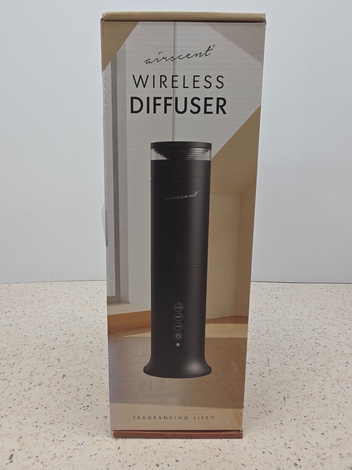 AirScent Wireless Essential Oil Diffuser, Smoky Black -Brand new gallery