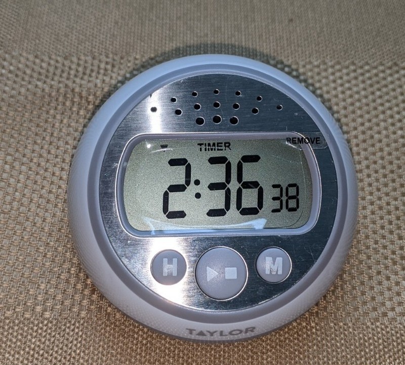 Taylor Super Loud 95DB Digital Kitchen Cooking Timer Countertop White Silver gallery