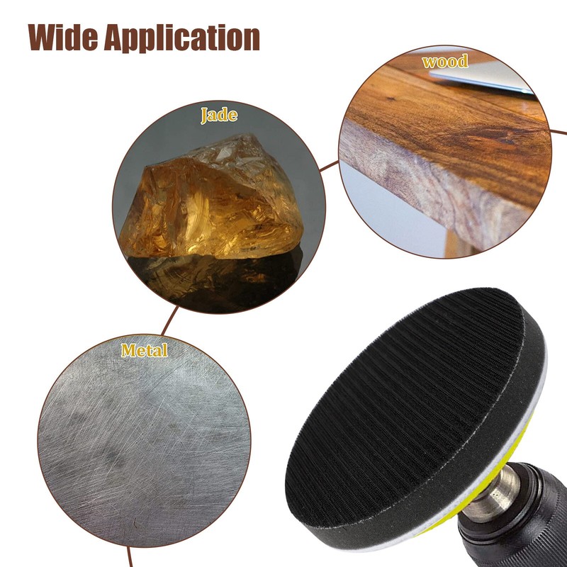 2/4Pcs 6in Soft Foam Interface Sanding Disc Hook Loop Sander Buffer Backing Pad gallery