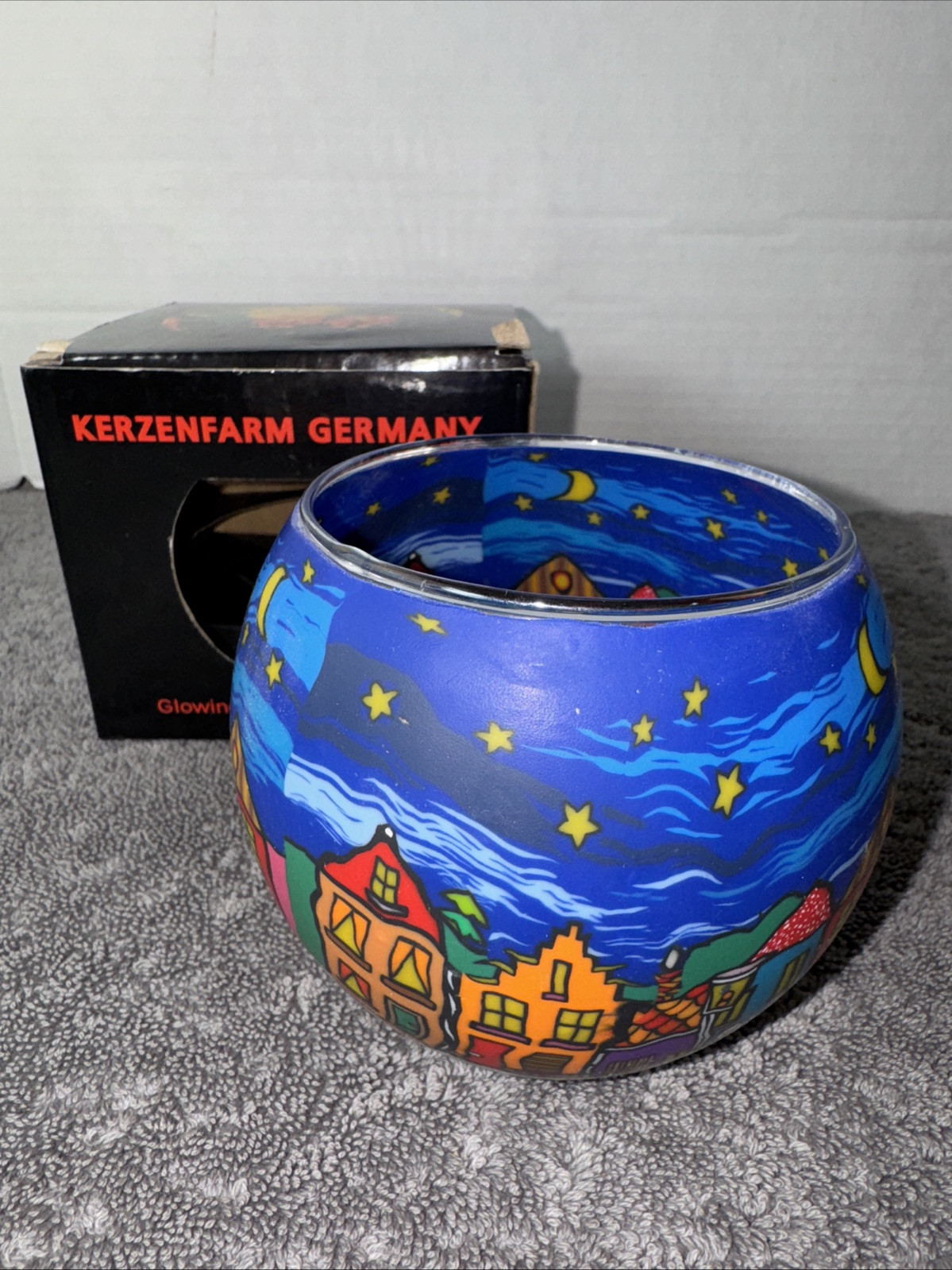 Kerzenfarm Germany Multicoloured Glowing Glass Tea-light Holder Model 21630 gallery