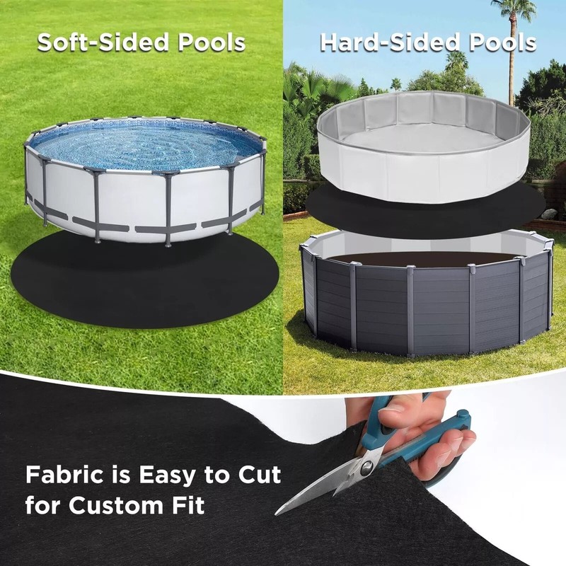 Pool Liner Pad, 20 Foot Round Pool Pads for Above Ground Pool,Seamless Comfor gallery