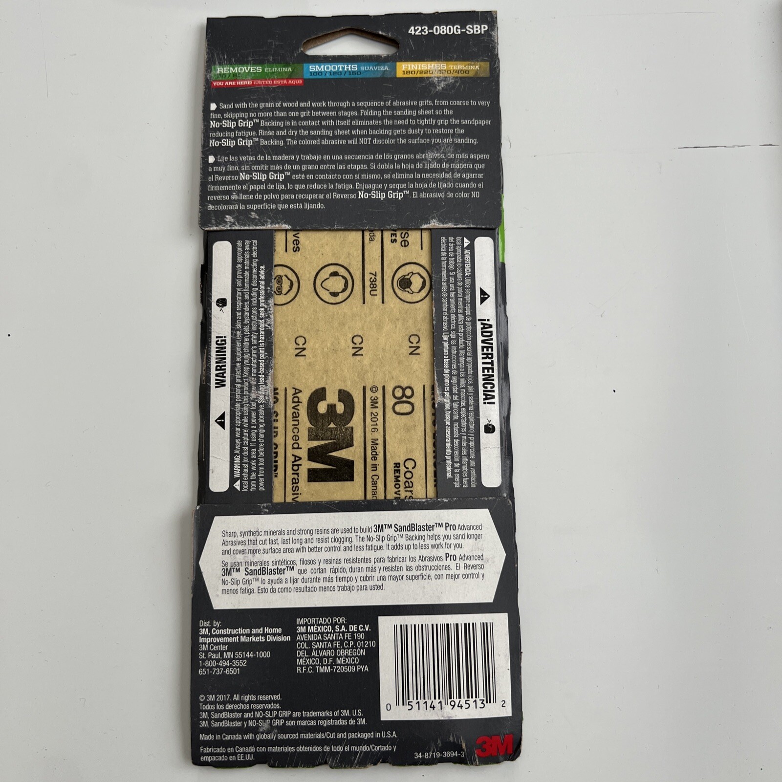 3M SandBlaster Pro 8 Sheets 3.66 in W x 9 in L 80 Grit Commercial Stripping 2PK gallery