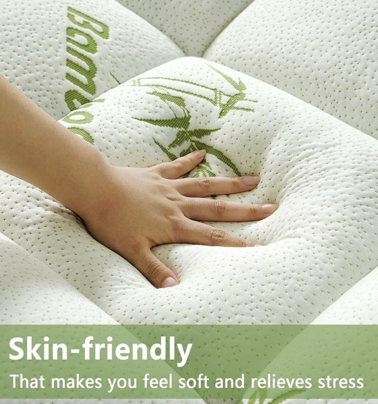 Full Size Premium Viscose Made from Bamboo Mattress Topper,1200 GSM Quilted gallery