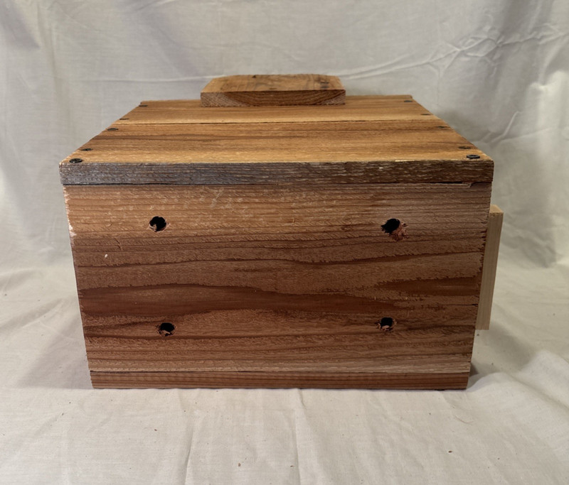 Solid Cedar Backyard Squirrel House Nesting Box - Wooden Wildlife Box- Large gallery