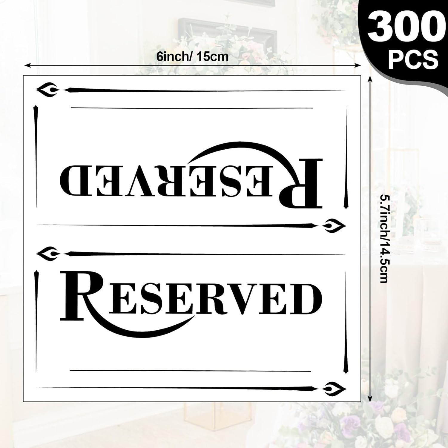 300 Pcs Paper Table Reserved Sign with Name 6 x 5.7 inches, as pictures shown gallery