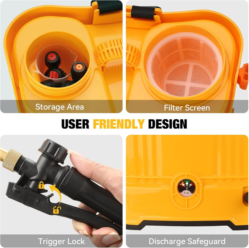 Battery Powered Backpack Sprayer for Dewalt 20V Max Battery, 5.3 Gallon, 100 PSI gallery