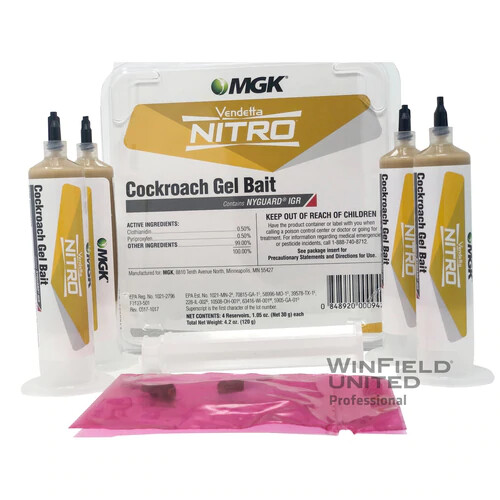 Nitro Vendetta Roach Cockroach Killer Gel Bait w/ IGR 4 Tubes+1 Plunger & 2 Tips gallery