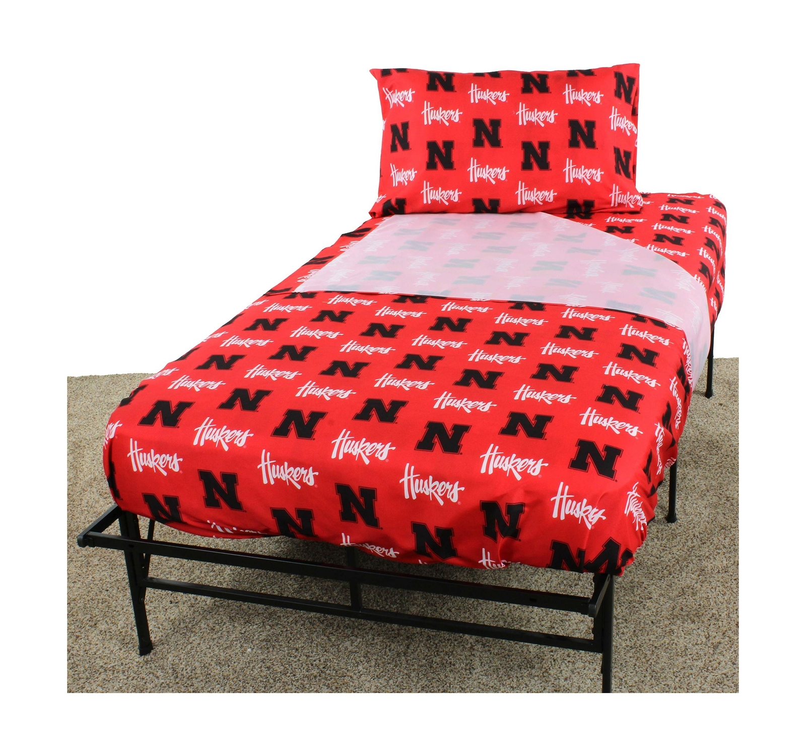 College Covers Nebraska Cornhuskers Sheet Sets, Twin, Team Color gallery