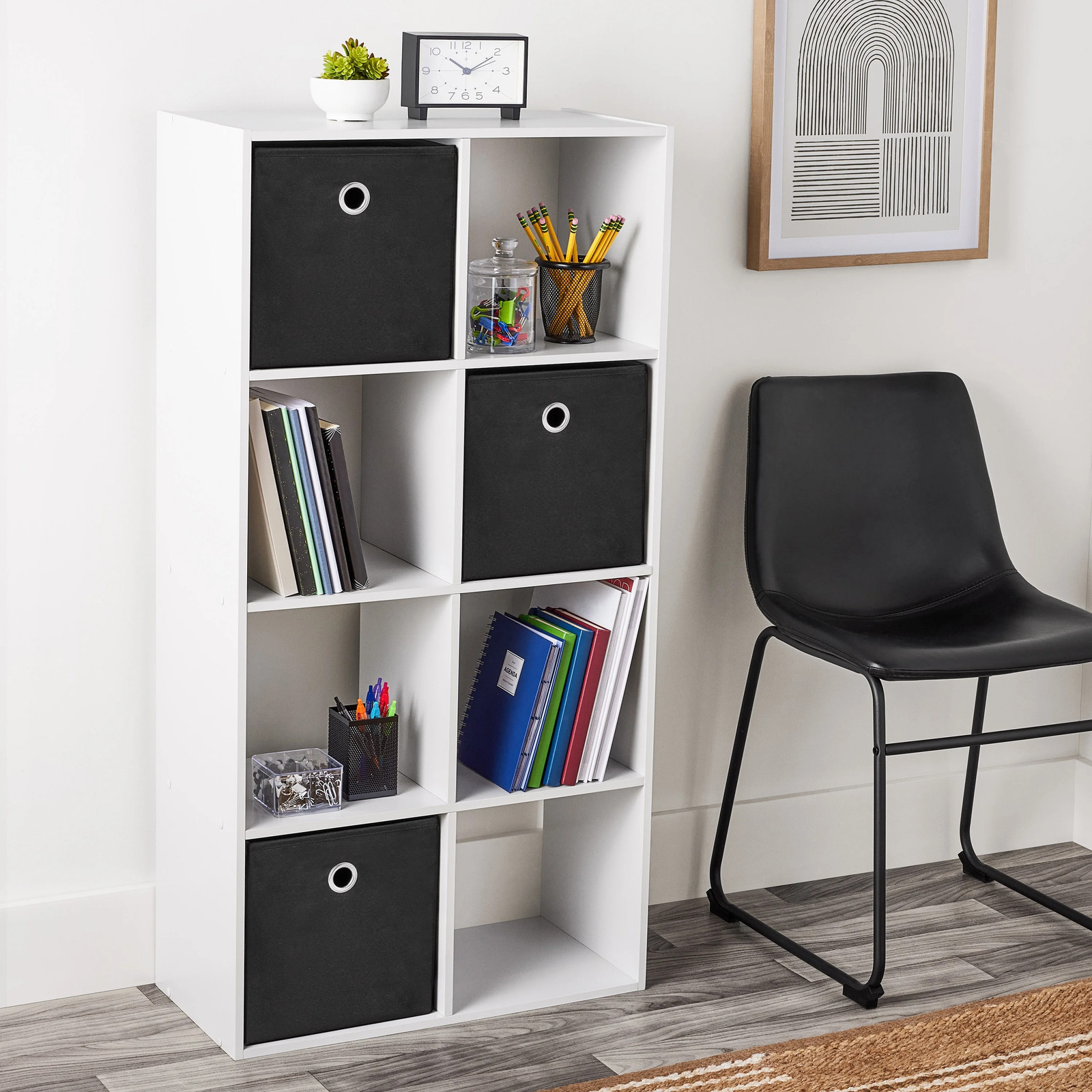 White 8-Cube Modular Storage Unit Mainstays gallery