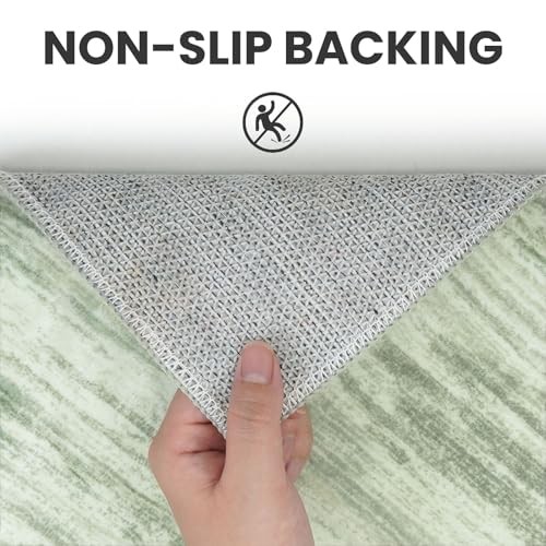 2x3 Modern Abstract Rug for Entryway, Super 2' x 3' (Rectangular) Sage Green gallery