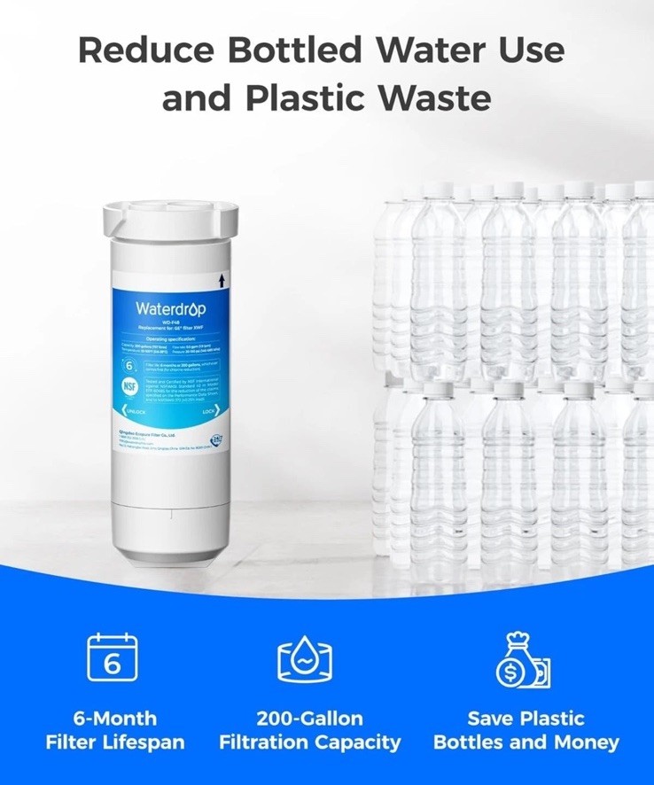 Waterdrop XWF Water Filter for GE® XWF Refrigerator for GE® XWF Lot Of 2 New E53 gallery
