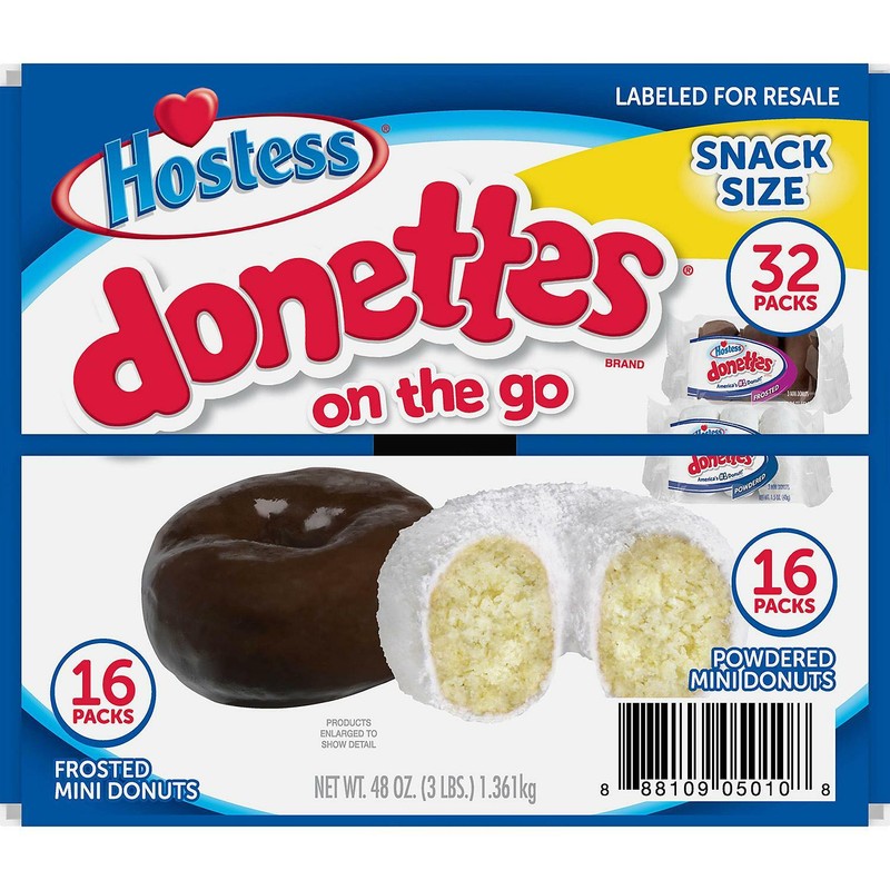 Hostess Mini Powered Donettes and Frosted Chocolate Mini Donettes 32 CT 48 OZ gallery