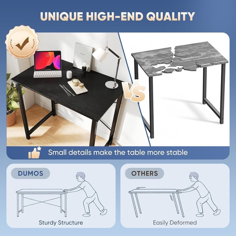 31 Inch Computer Desk Home Office Study Writing Table Gaming Workstation Black gallery