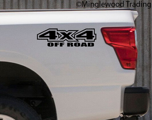 pair 4X4 OFF ROAD Vinyl Decals V4 - 4 by 4 Truck 4 x 4 4WD - Die Cut Stickers gallery