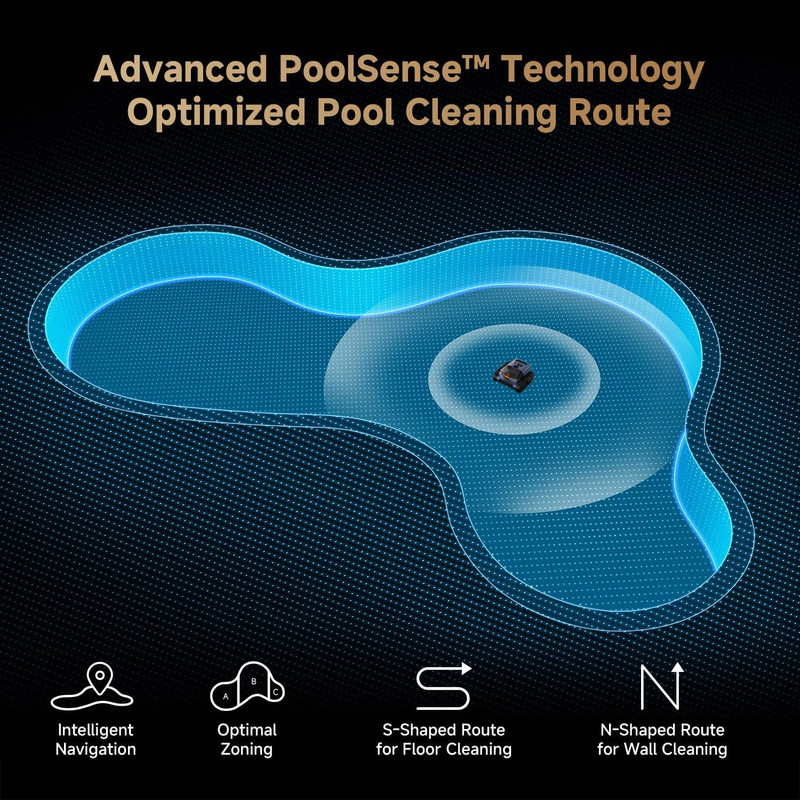 Cordless Robotic Pool Cleaner Pool Vacuum for Inground Pools Up to 2150 Sq.ft gallery