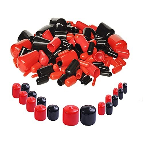 163/200 Pieces Rubber End Caps Assortment Kit Vinyl Flexible Bolt Screw Rubber gallery