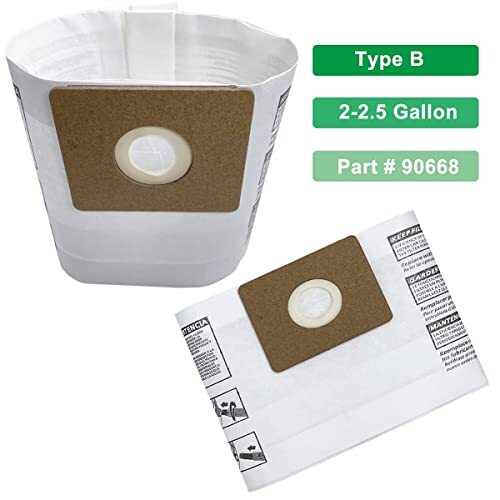 12 Pack Type B Vacuum Filter Bag Compatible with Shop Vac 2-2.5 Gallon All Aroun gallery