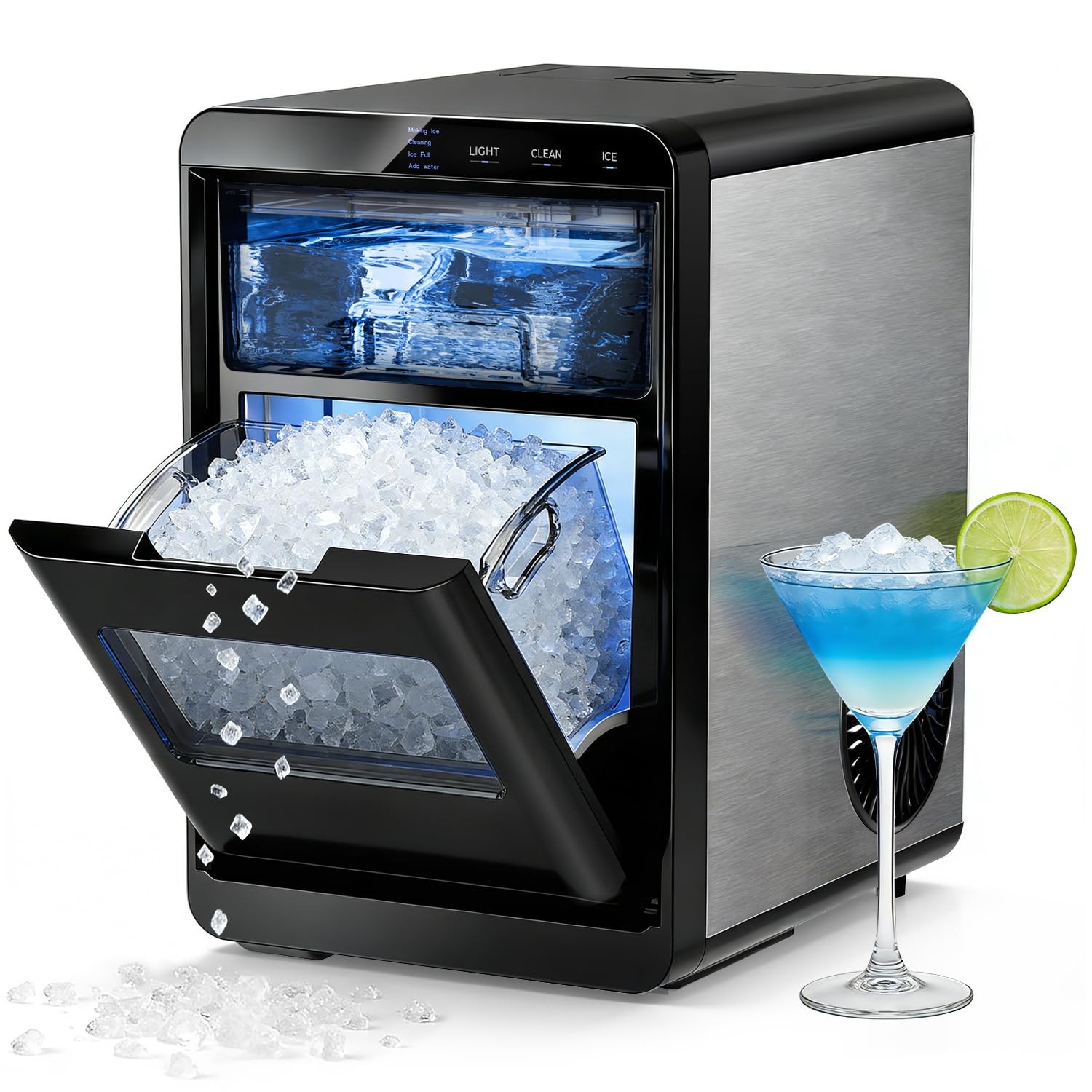 Nugget Ice Maker Countertop - 44LB/Day, Self-Cleaning Portable Ice Machine wi... gallery
