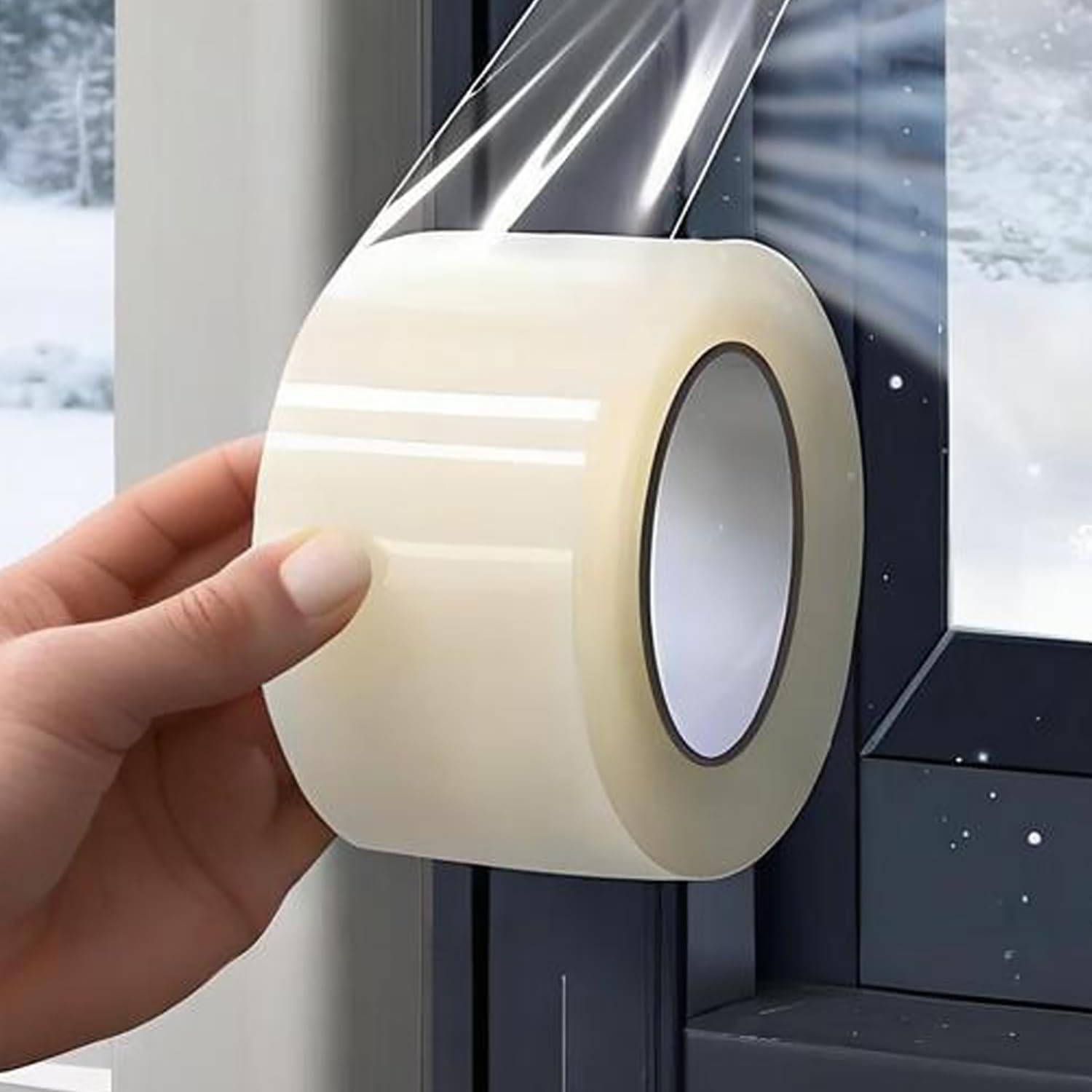 Dstorel Window Sealing Tape Transparent, 2-Inch x 87.5 Yards (5cm x 80m) gallery