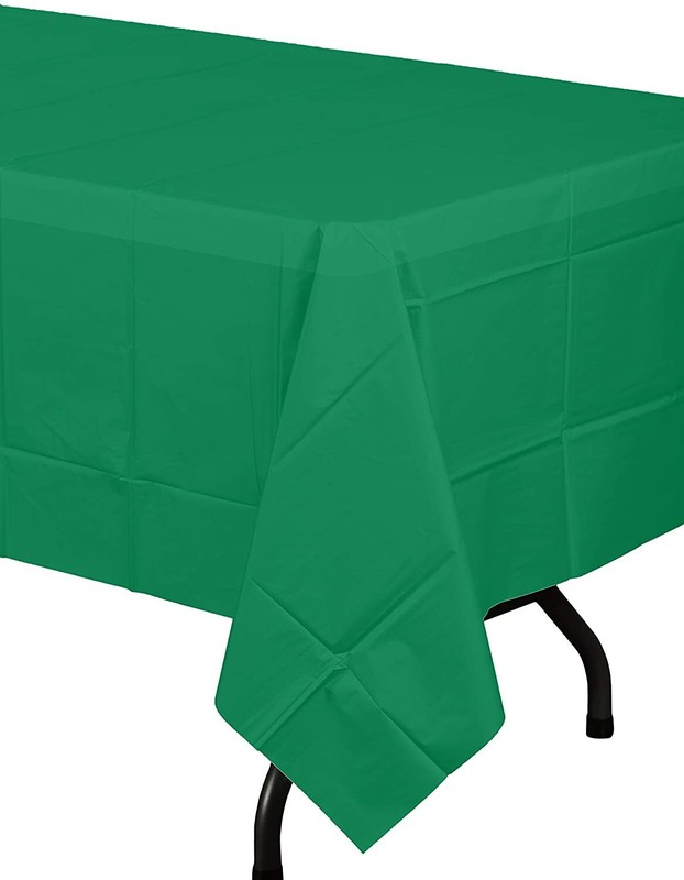6-Pack Premium Plastic Tablecloth 54in. X 108in. Rectangle Green or Blue gallery