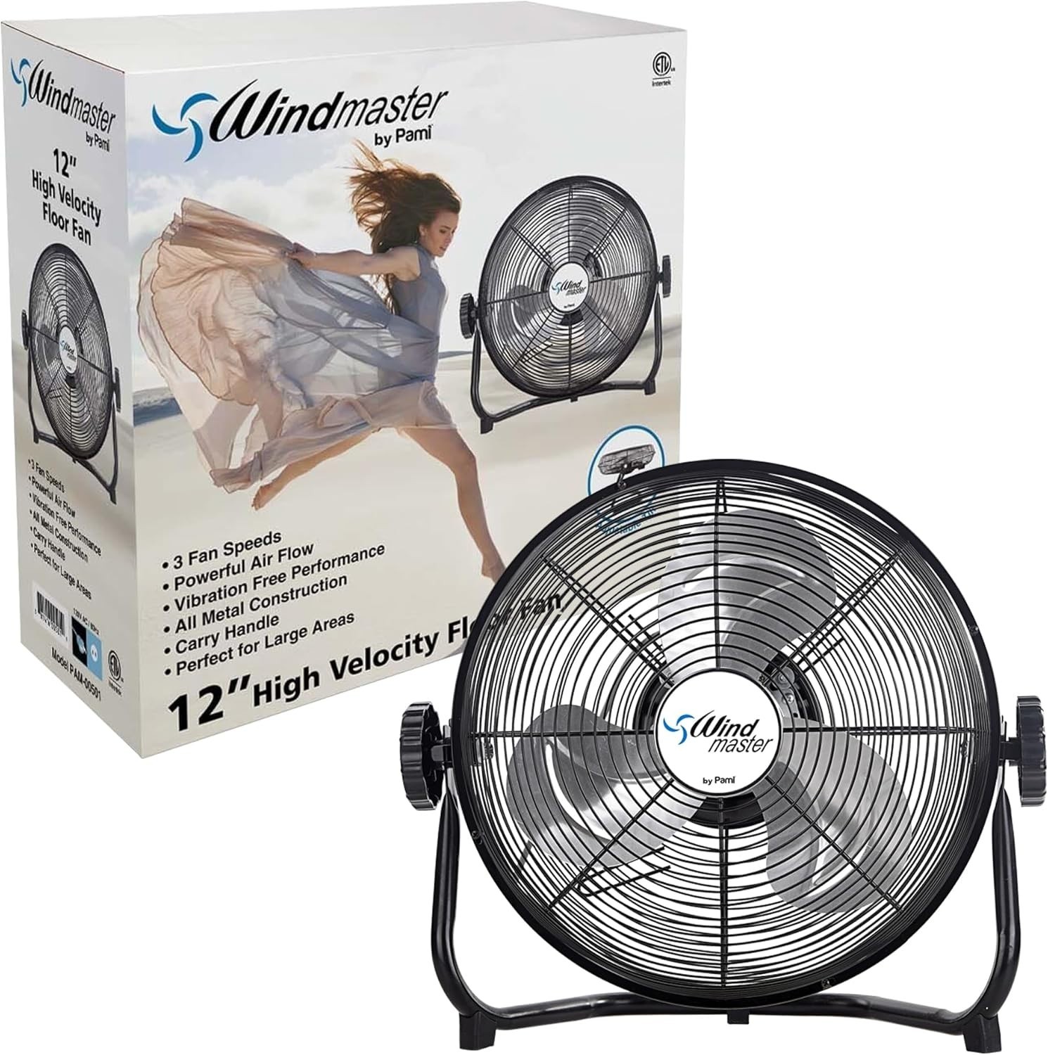 PAMI High Velocity Fan | Adjustable 3 Speed Metal Floor Fan for Home and Office gallery