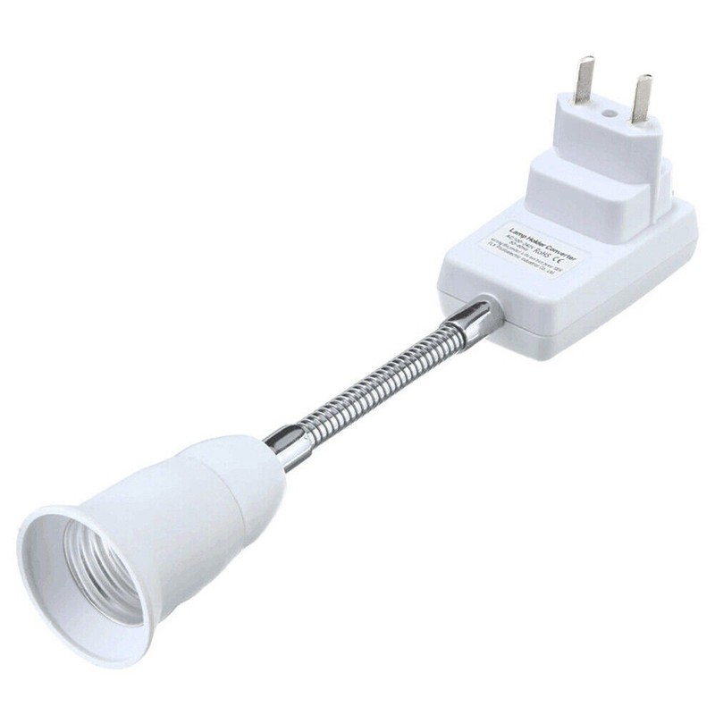E26 E27 LED Light Bulb Lamp Holder Flexible Extension Adapter Socket w/ Switch gallery